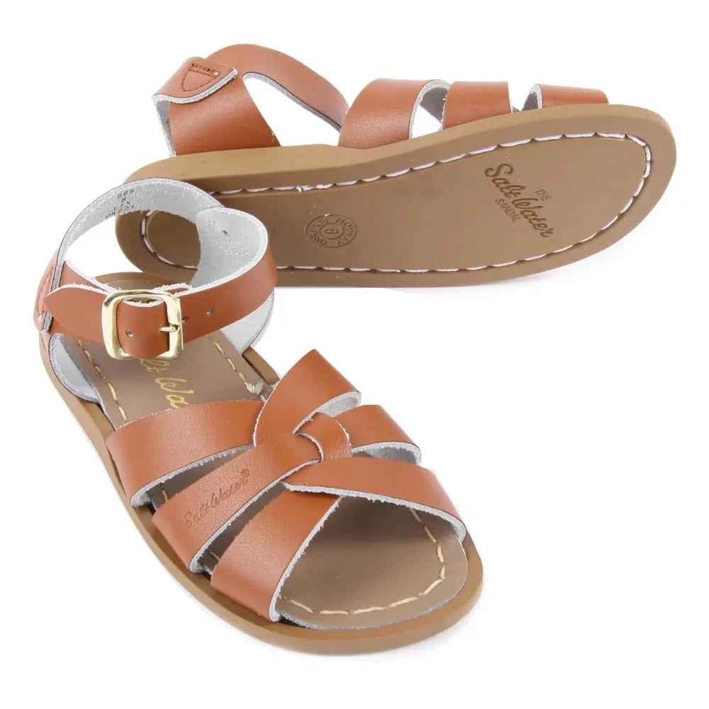Salt-Water - Original Leder Kreuzgurt Wasserdichte Sandalen | Camel
