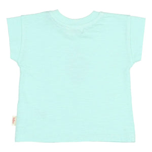 Búho - Erdbeer-Baby-T-Shirt aus Bio-Baumwolle | Aqua