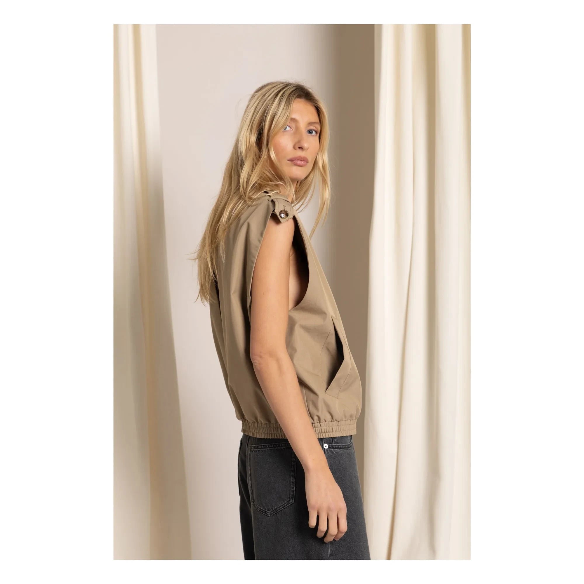 Smallable Woman - Savannah Ärmellose Jacke | Beige