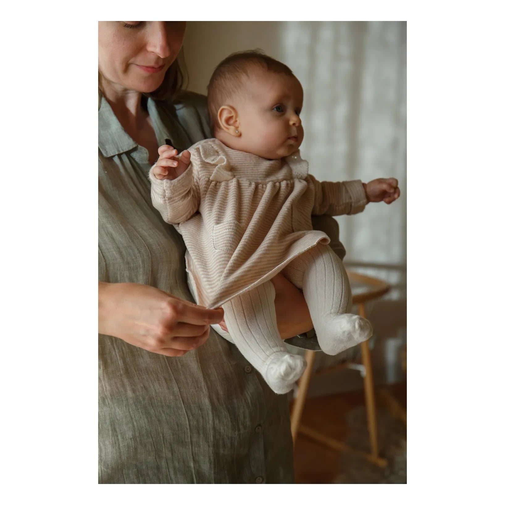 1+ in the family - Nancy Çizgili Elbise | Nude