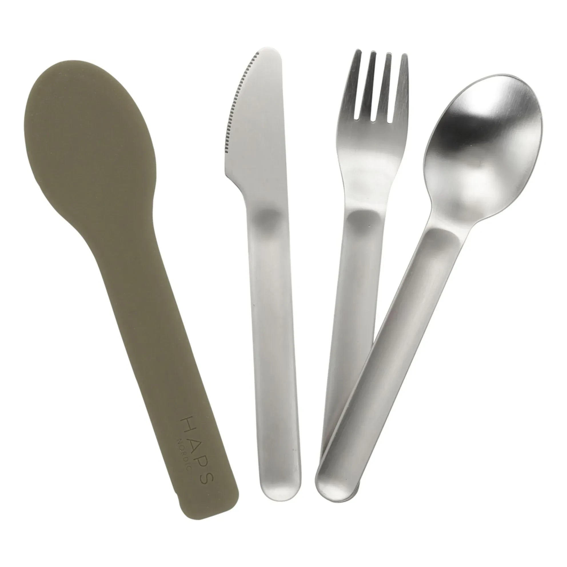 Haps Nordic - Kinderbesteck-Set - 3-teilig | Grün
