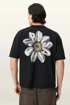 AllSaints Erkek Pamuklu Oversize Tişört PETALS