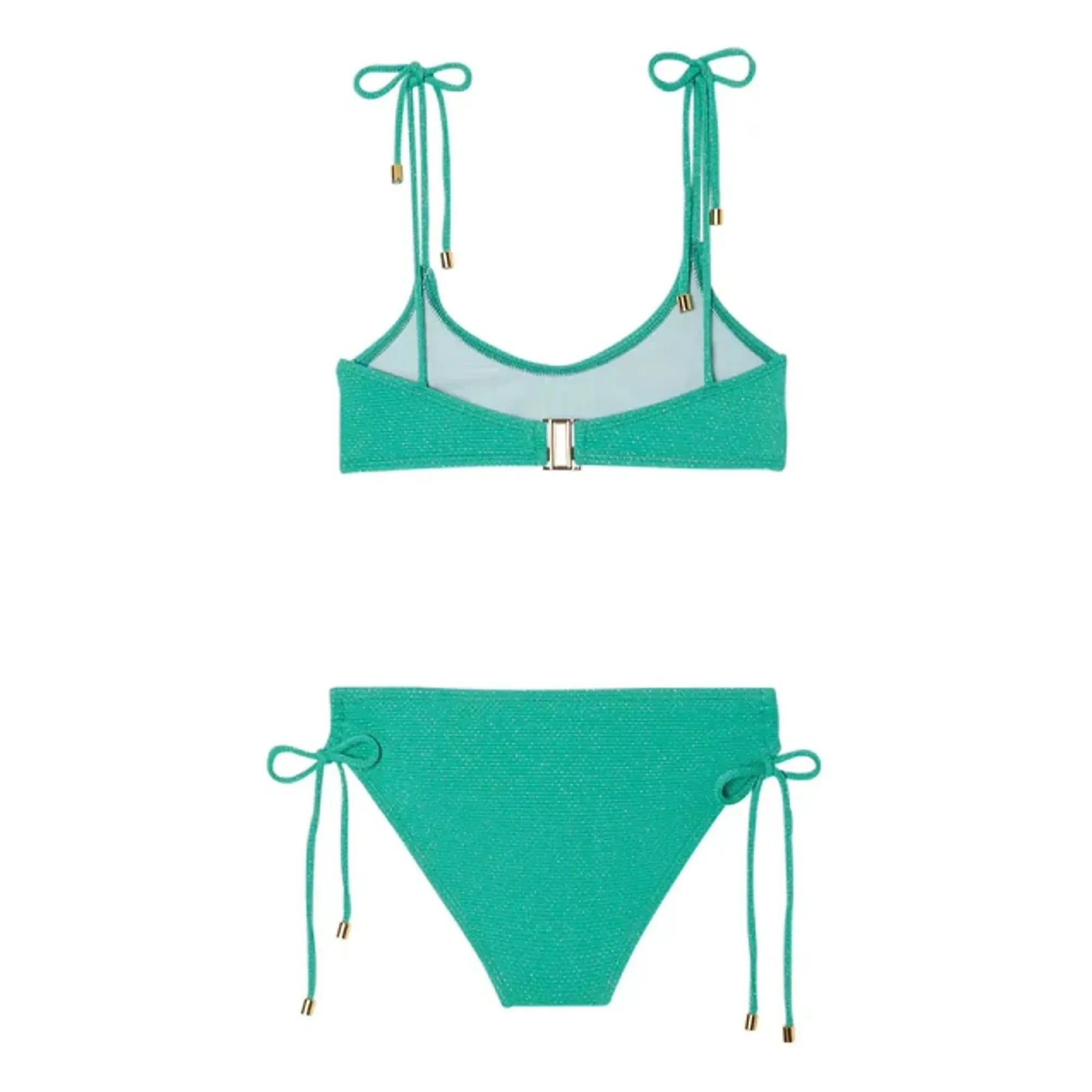 Lison Paris - Bahamas Metallic 2-teiliger Badeanzug | Türkis