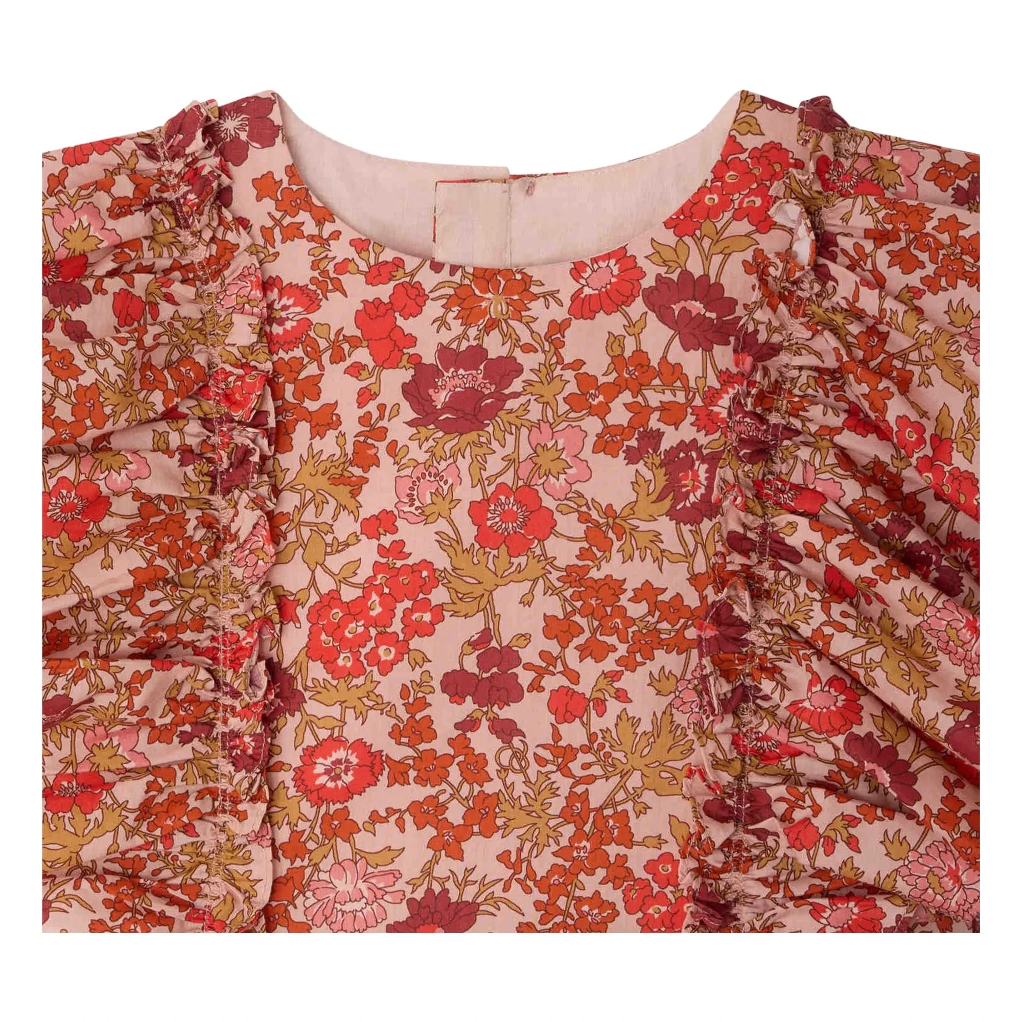 Bonpoint - Lizzy Fleurie Organik Pamuk Elbise | Dusty Pink