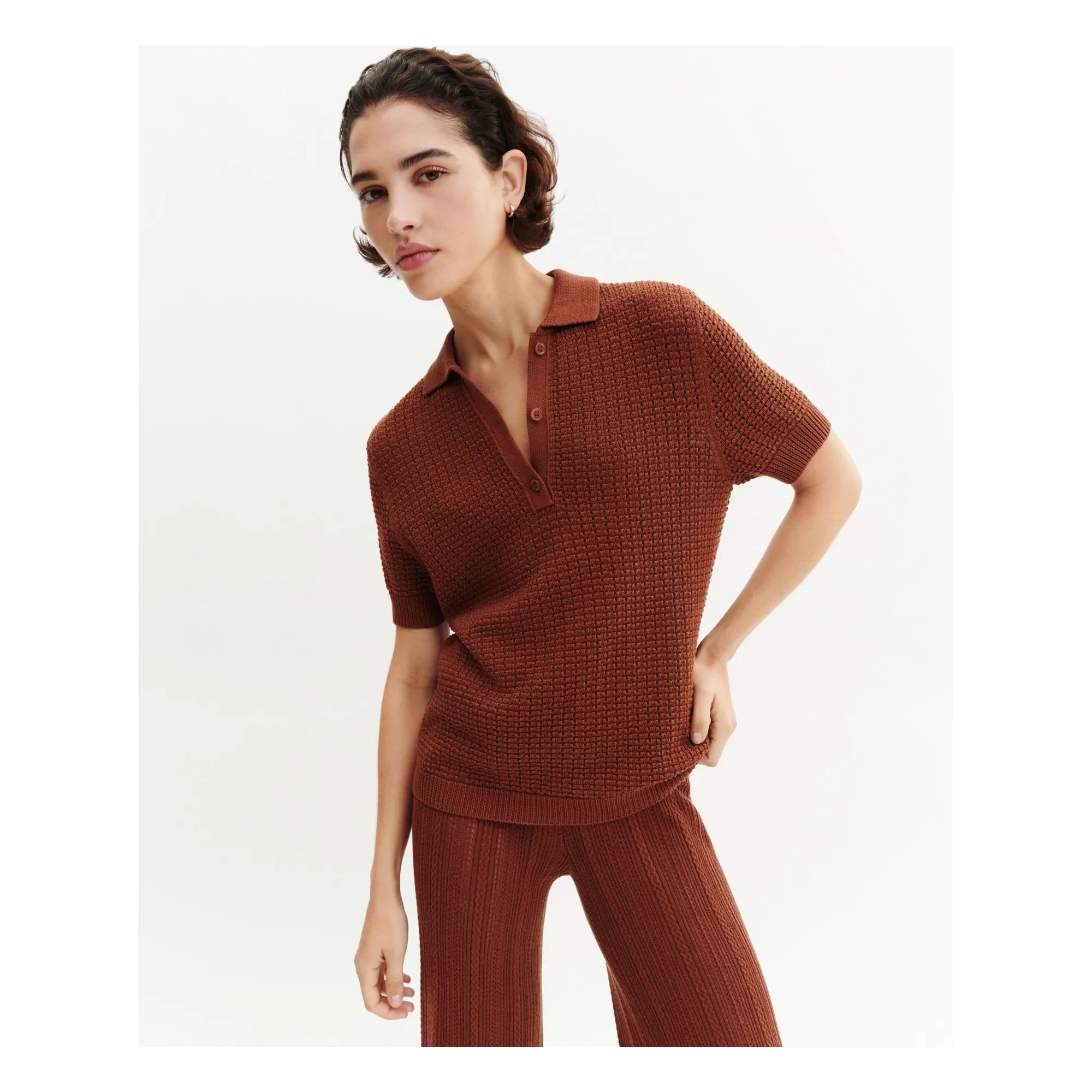 Bompard - Polo Pointelle Gaufré | Henné