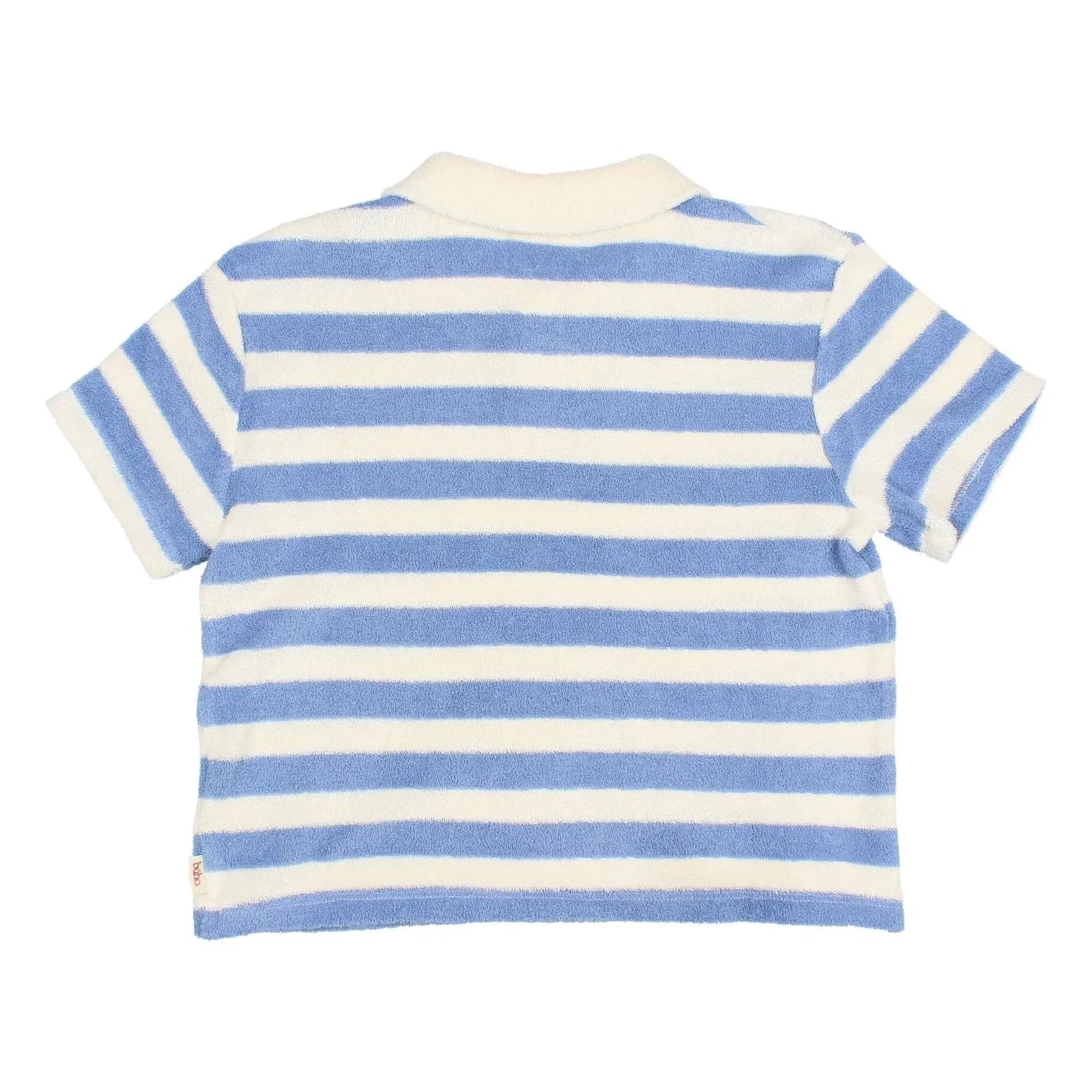 Búho - Gestreiftes Bio-Baumwolle Polo-Shirt | Hellblau