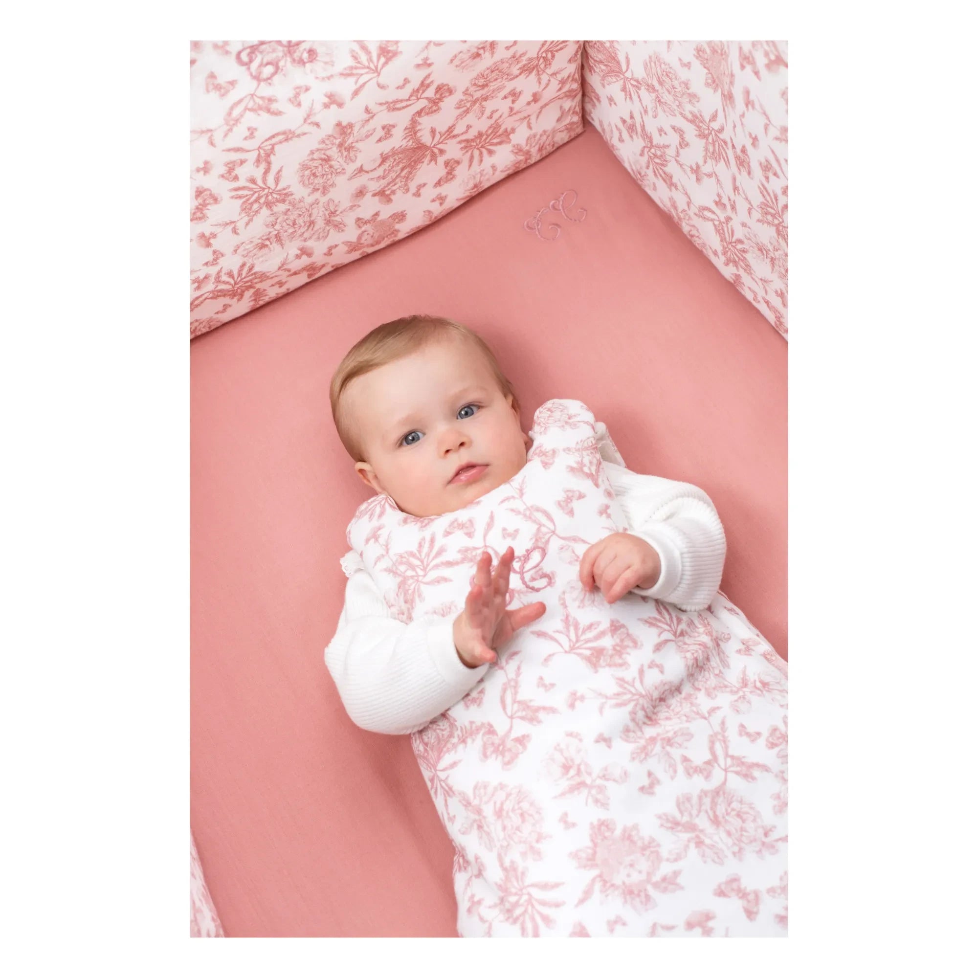 Tartine et Chocolat - Toile de Jouy Baby-Schlafsack | Pfirsich