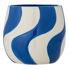 Bloomingville - Romy Steingut-Blumentopf | Blau