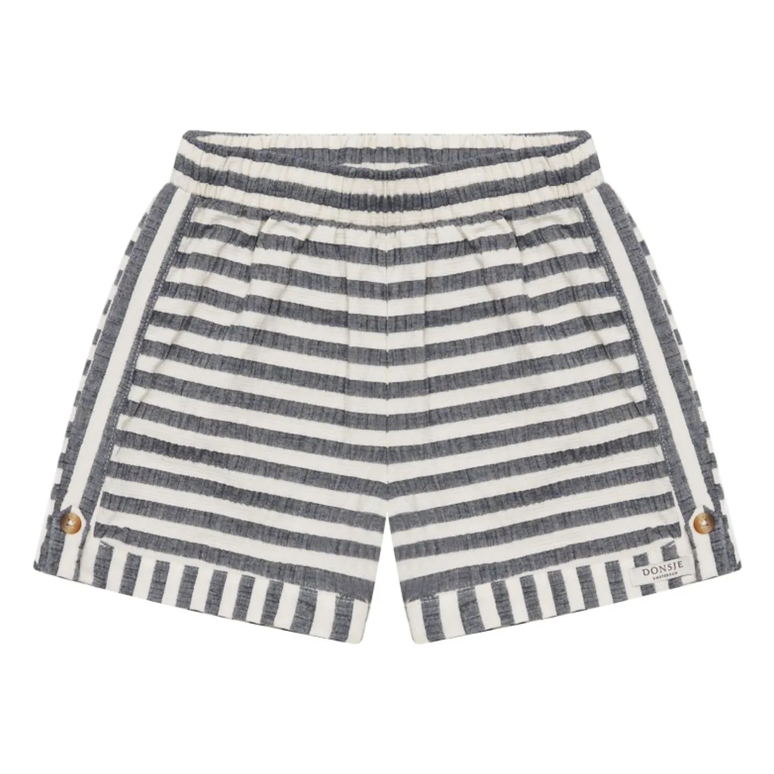 Donsje – Kaatio Gestreifte Shorts aus Bio-Baumwolle | Marineblau