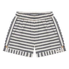Donsje – Kaatio Gestreifte Shorts aus Bio-Baumwolle | Marineblau