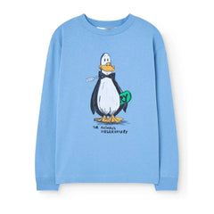 The Animals Observatory - Dog Penguin Bio-Baumwoll-T-Shirt | Hellblau