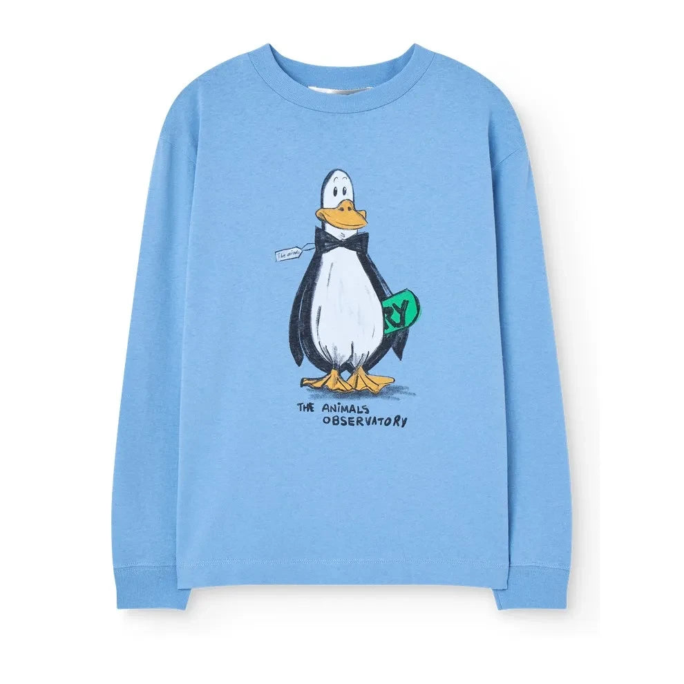 The Animals Observatory - Dog Penguin Bio-Baumwoll-T-Shirt | Hellblau