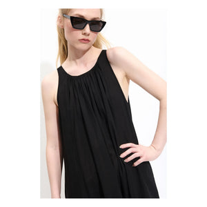 BELLEPIECE - Biaccio Voile-Baumwollkleid | Schwarz