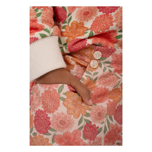 Loir - Camille Shorts Bio-Baumwolle Blumen | Koralle