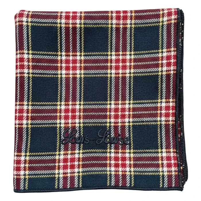 Louis Louise - Sissi Tartan Eşarp | Koyu Mavi