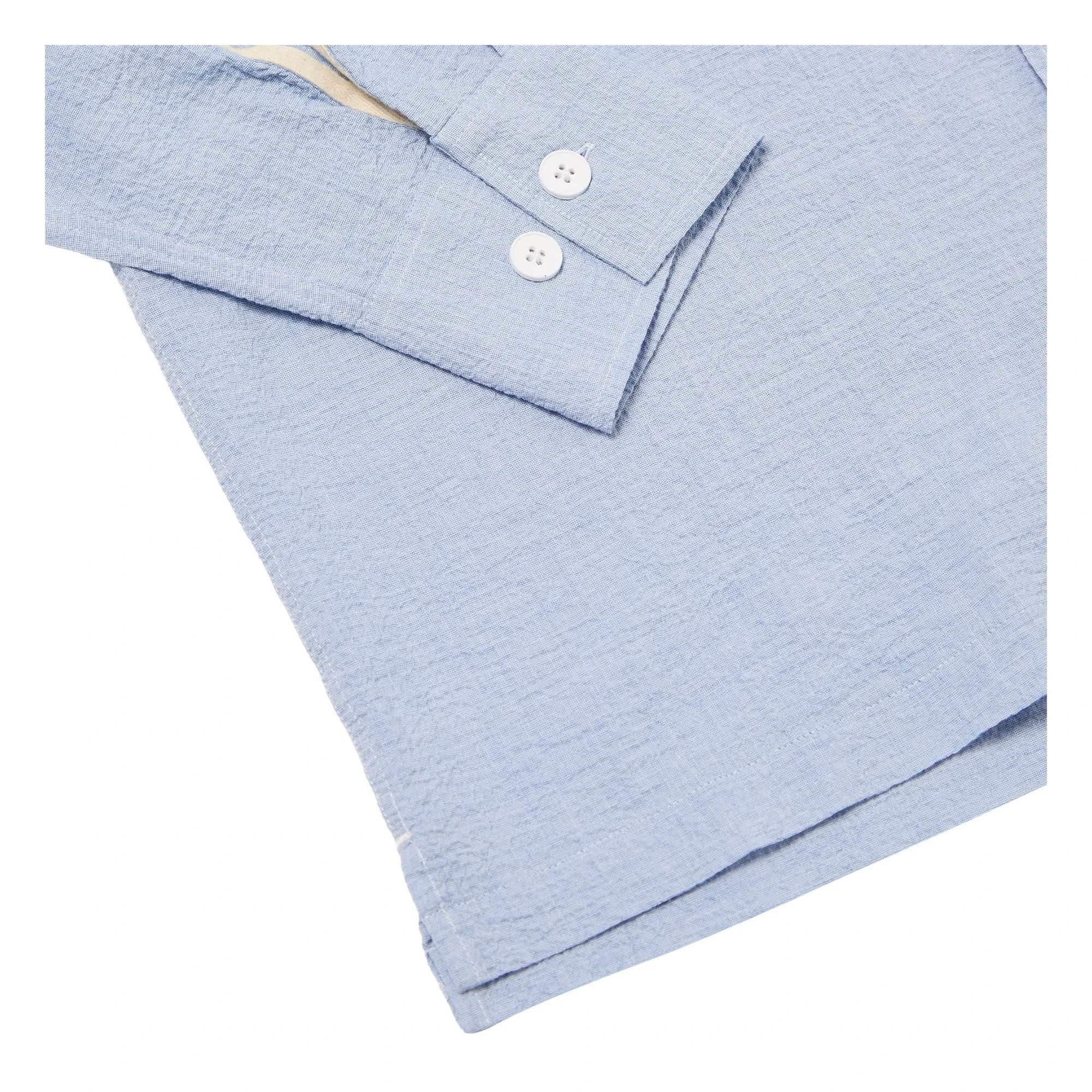 Universal Works - Utility Seersucker Hemd | Hellblau