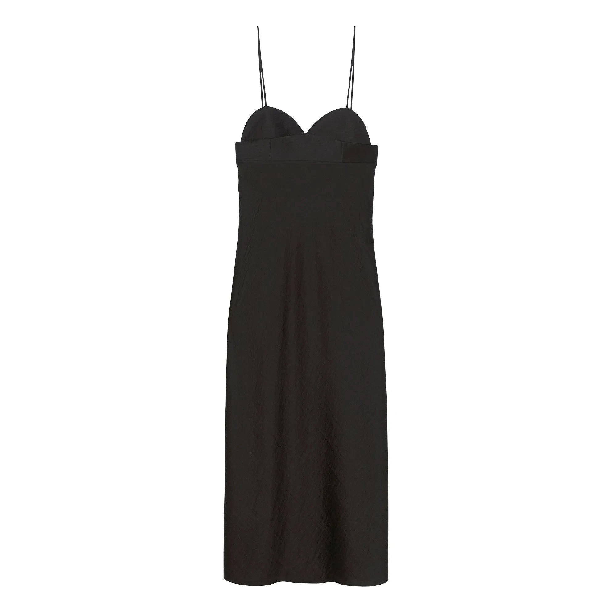Cordera - Herzförmiges Dekolleté Kleid | Schwarz