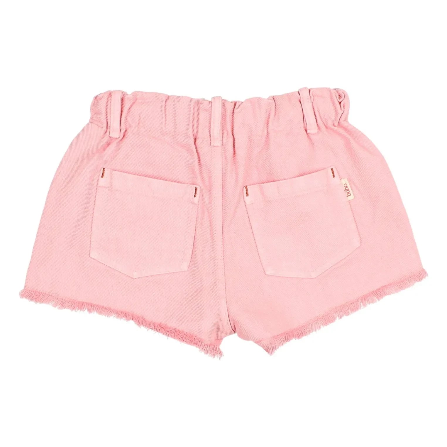 Búho - Denim-Lyocell-Shorts mit Quasten | Zartrosa