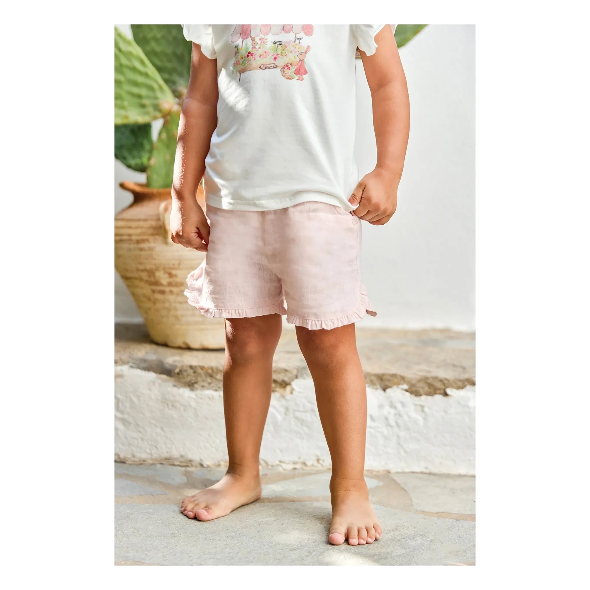 Tartine et Chocolat - Hellrosa Shorts mit Volants
