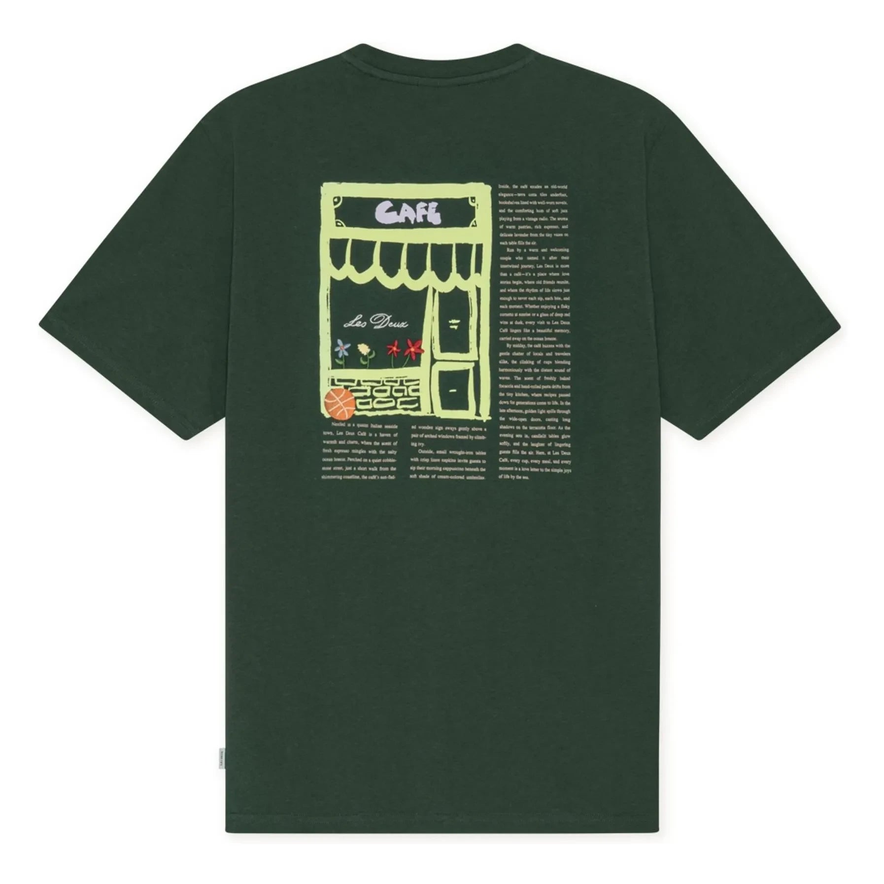 Les Deux - T-Shirt Café | Dunkelgrün