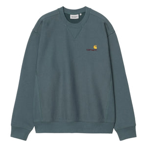 Carhartt WIP - American Script Sweatshirt | Blau Grün