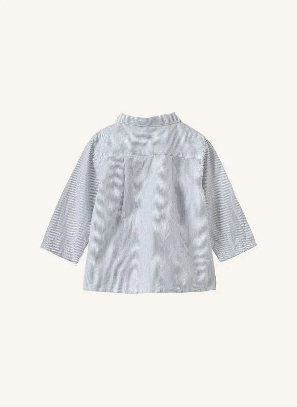 Caramel - Bullshark Gestreiftes Babyhemd | Grau