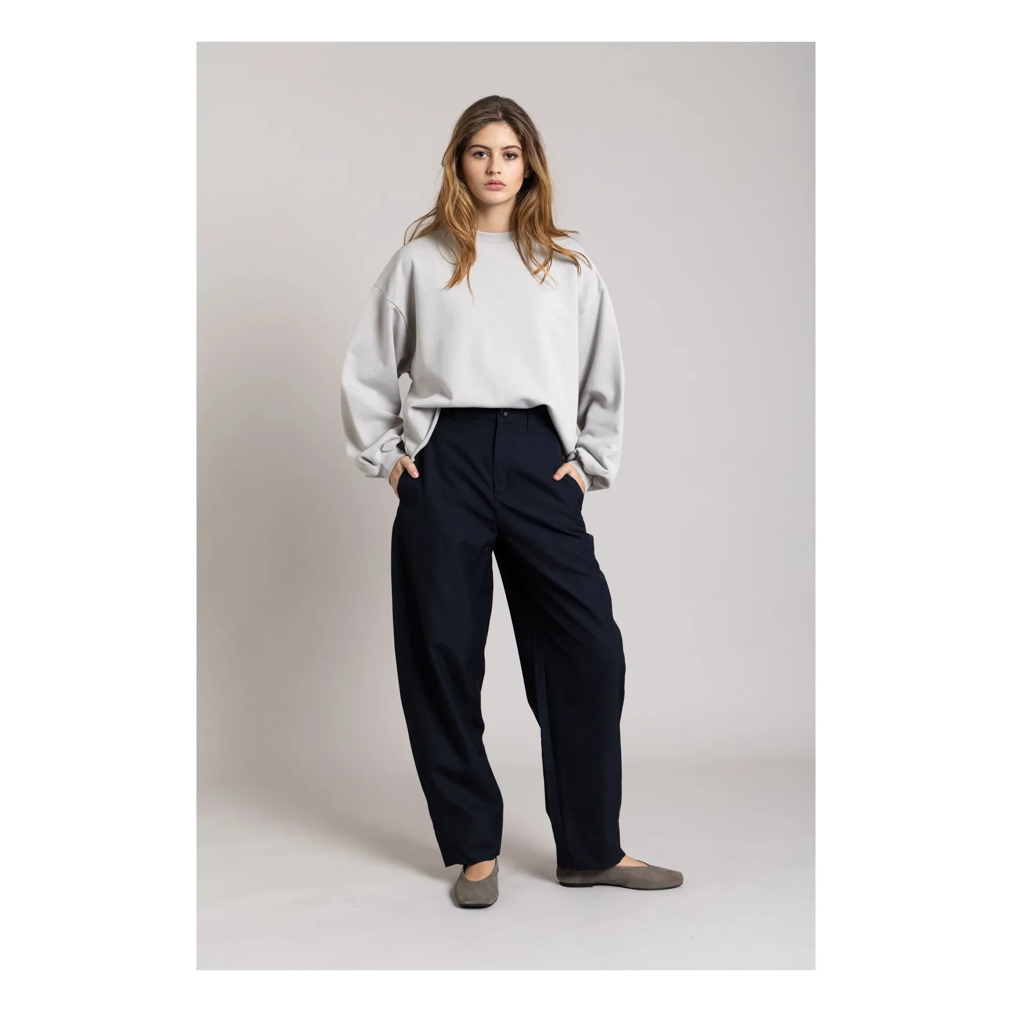 Smallable Woman - Bria Bio-Baumwoll-Sweatshirt | Perlgrau