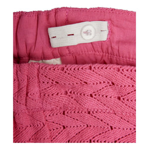Mini Rodini - Bio-Baumwollhose mit Spitze | Rosa