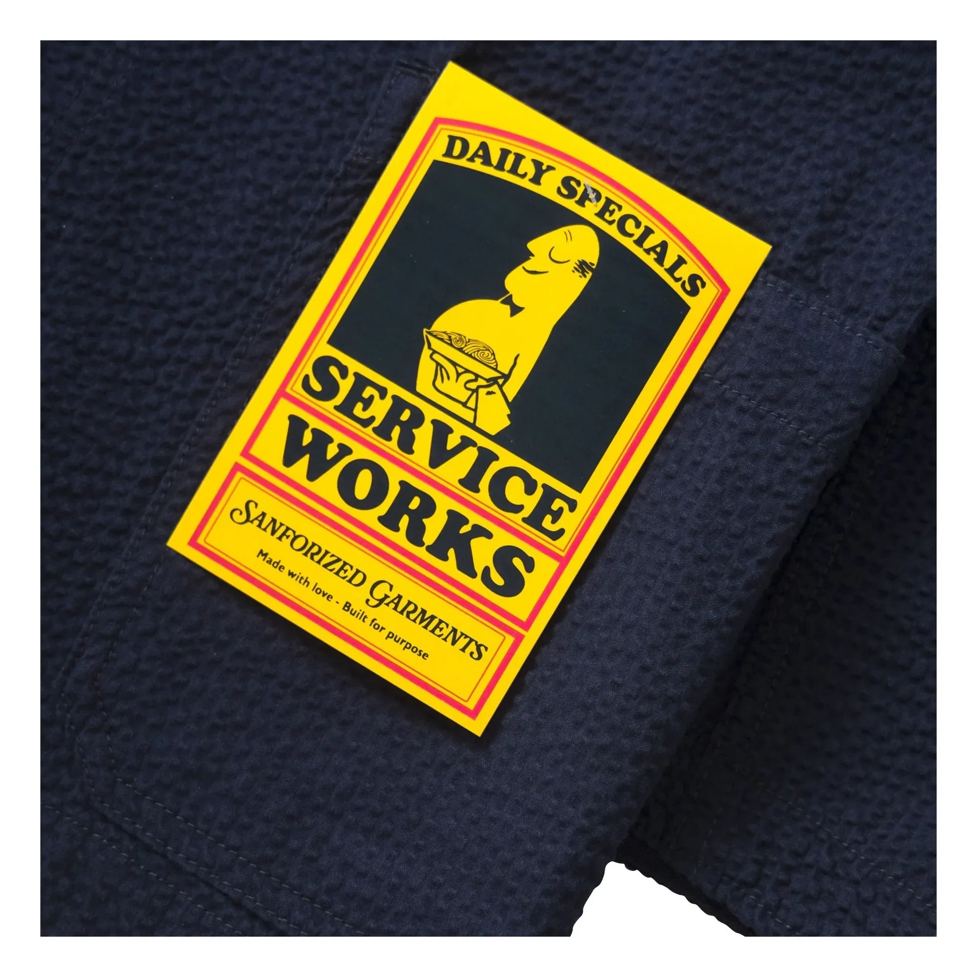Service Works – Seersucker Server Jacke | Marineblau