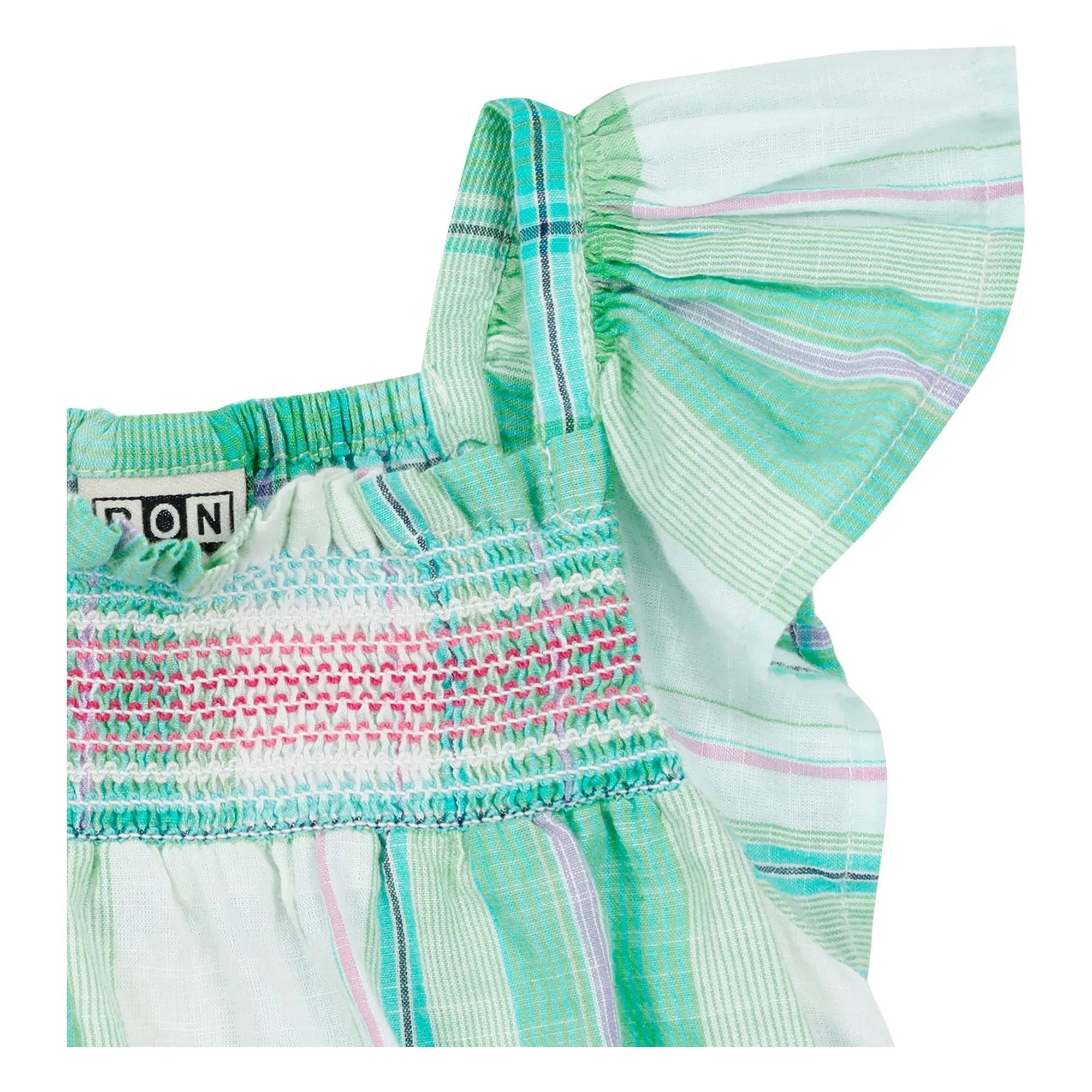 Bonton - Louise Kariertes Gerafftes Kleid | Grün