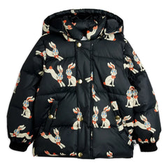 Mini Rodini - Lapins Geri Dönüştürülmüş Elyaf Dolgulu Mont | Siyah