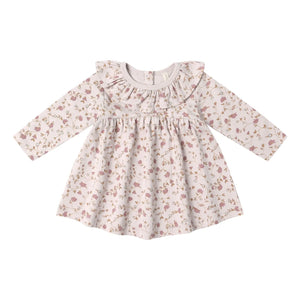 Quincy Mae - Bio-Baumwoll-Blumenkleid | Flieder
