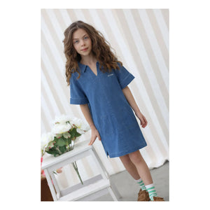 Lililotte - Romantisches Kleid Tencel Bio-Baumwolle | Denimblau