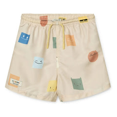 Liewood – Duke Badeshorts aus recycelter Faser | Creme