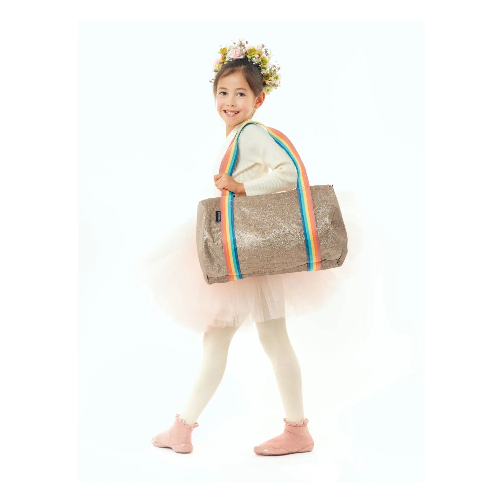 Caramel & Cie - Glitzer Weekend Tasche | Kupferrot