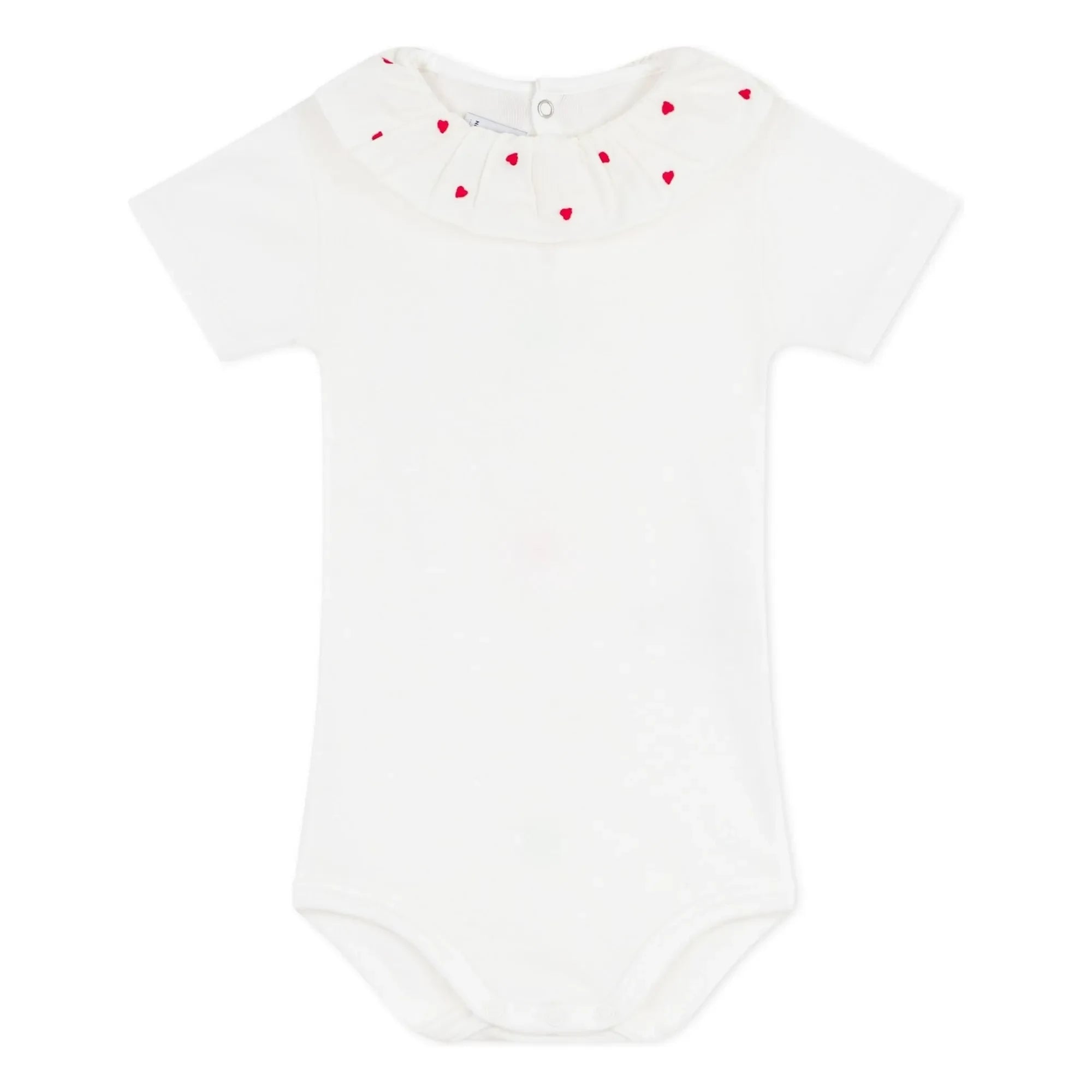 Petit Bateau – Body mit Herzdruck aus Bio-Baumwolle | Weiß
