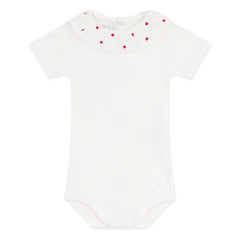 Petit Bateau – Body mit Herzdruck aus Bio-Baumwolle | Weiß