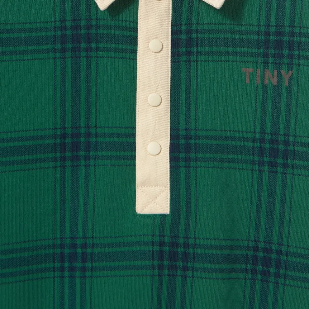 Tinycottons – Kariertes Poloshirt aus Bio-Baumwolle | Grün