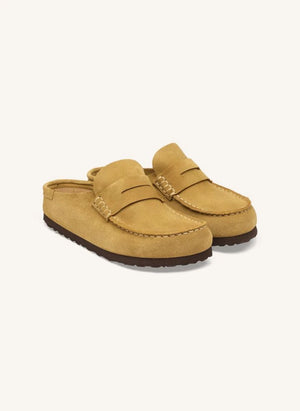 BIRKENSTOCK - Naples Veloursleder-Slipper | Gelb