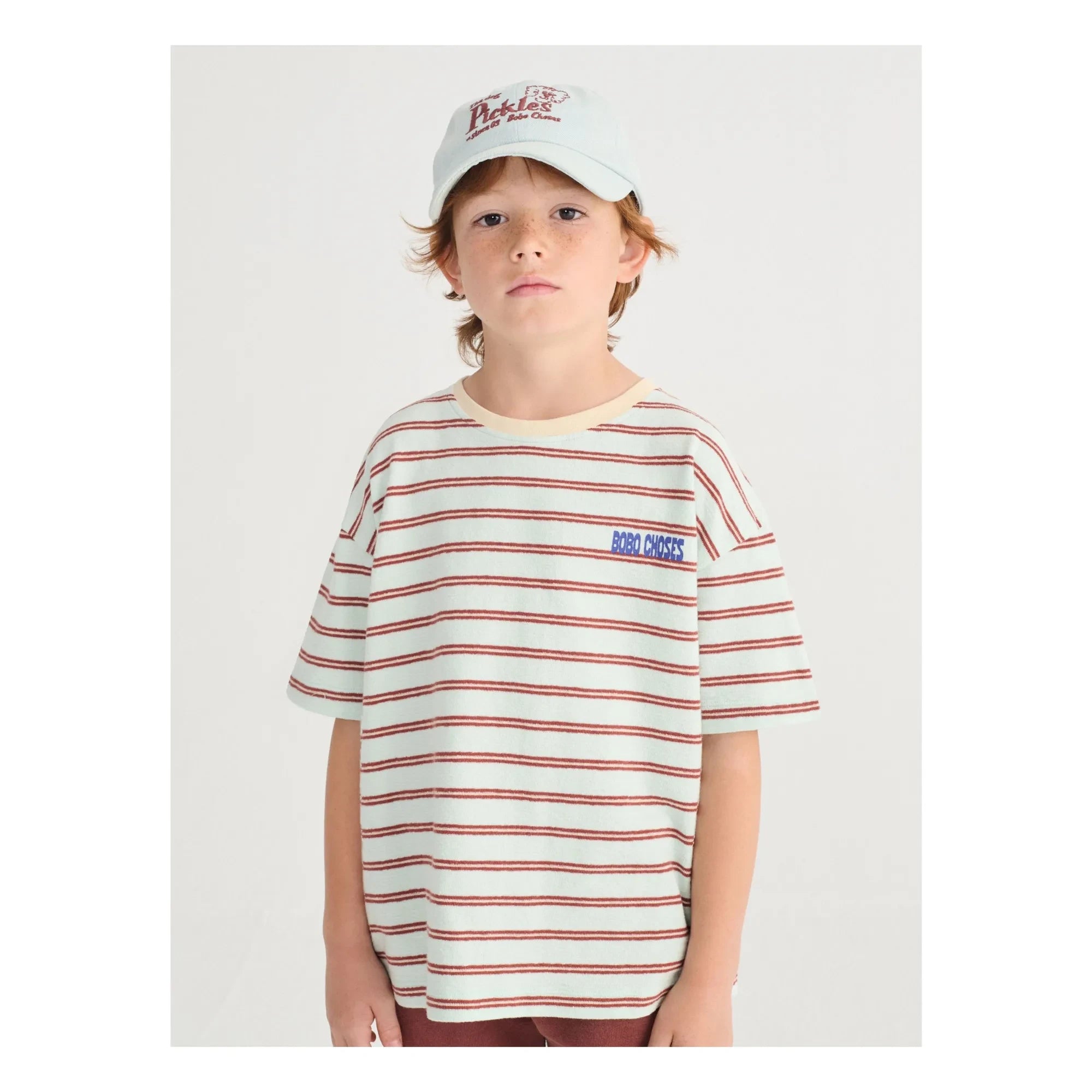 Bobo Choses - Bobo Choses Gestreiftes T-Shirt | Hellblau