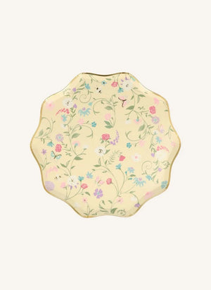 Meri Meri - Ladurée Pappteller mit kleinem Blumenmuster - 8er Set