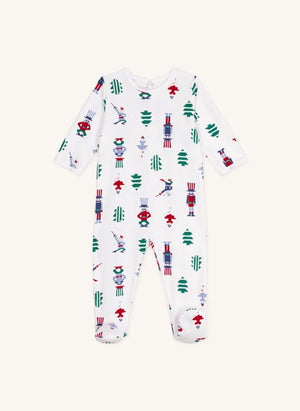 Petit Bateau - Weihnachts-Pyjamas Bio-Baumwoll-Fleece | Weiß