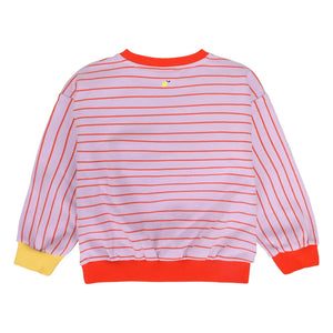 Sticky Lemon - Sticky Lemon Gestreifter Pullover-Aufnäher | Hellblau