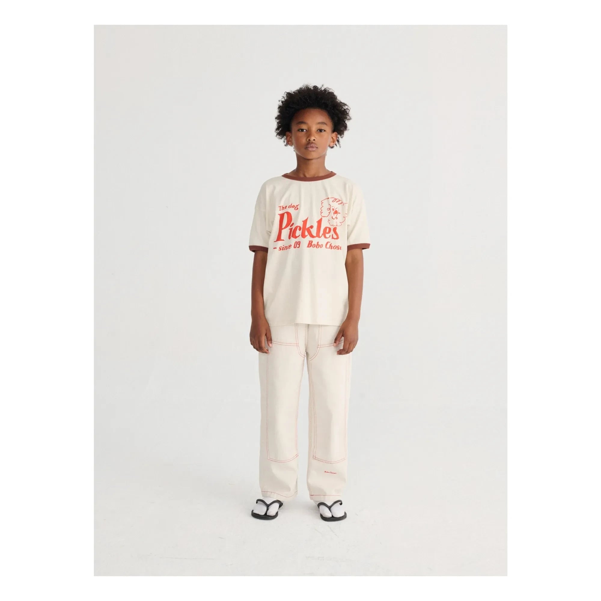 Bobo Choses - Organische Baumwoll-Twill-Panelhose | Weiß