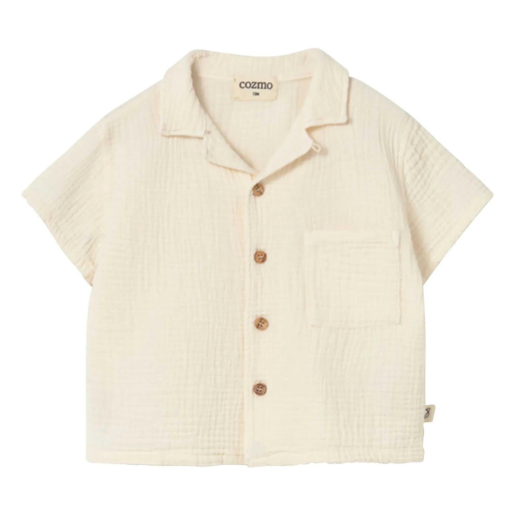 Cozmo - Abel Baumwoll-Musselins Hemd | Creme