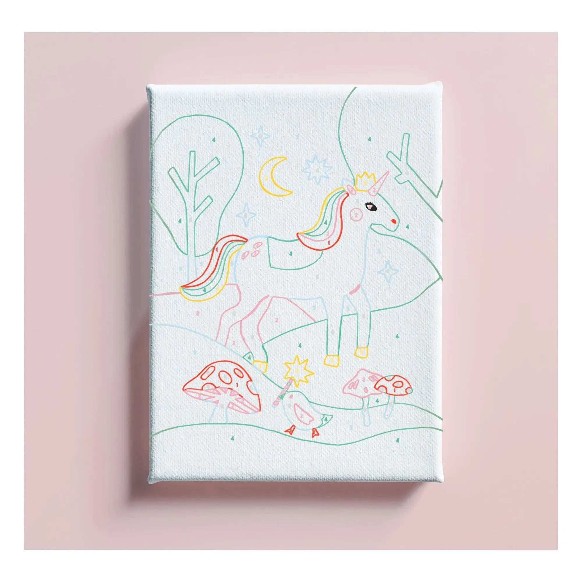La Petite Épicerie - Malen nach Zahlen für Kinder - Einhorn und Piou