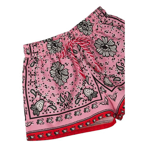 Fabula - Rosa Kurzes Bandana mit Bändern