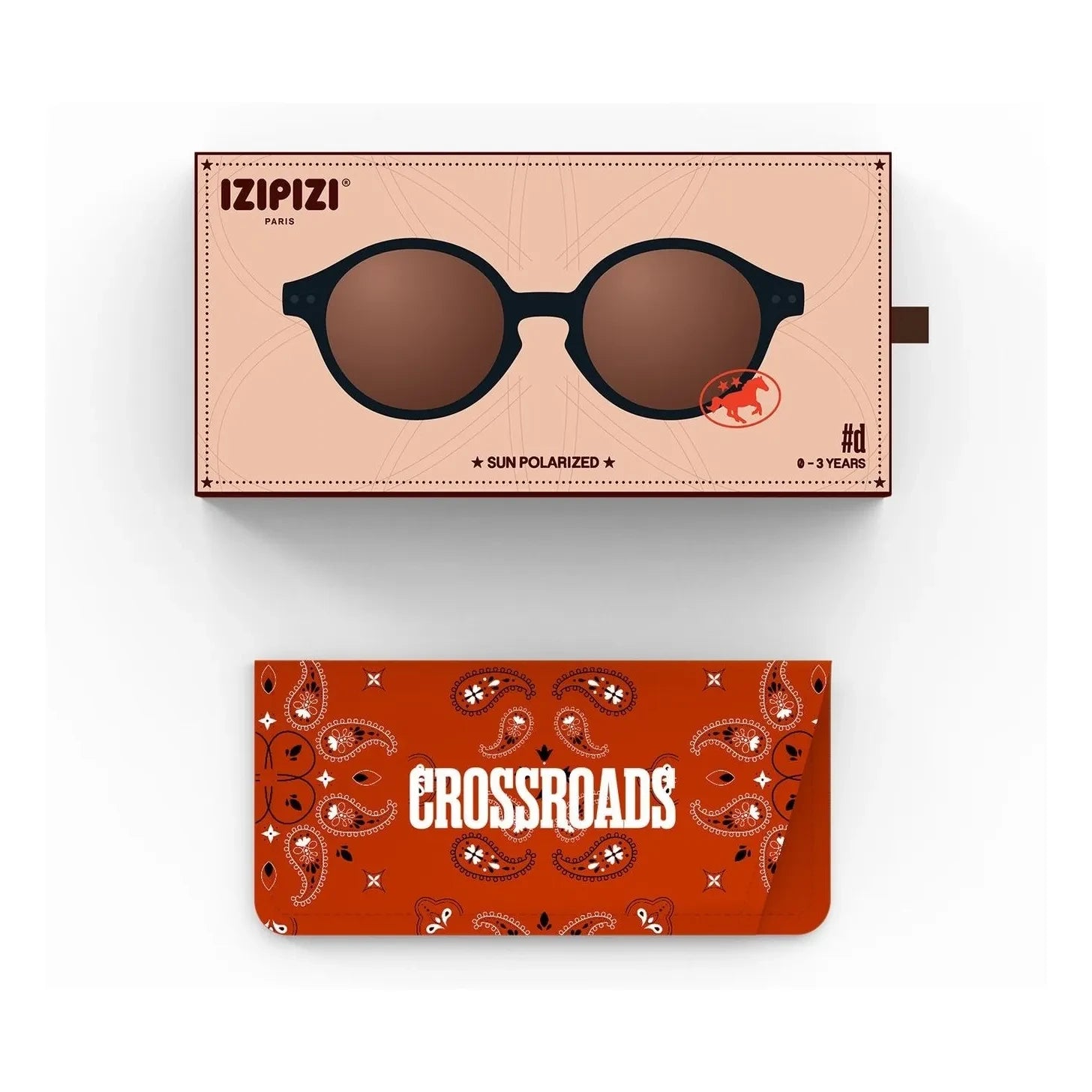 IZIPIZI - #D Baby Sonnenbrille | Glänzend Schwarz