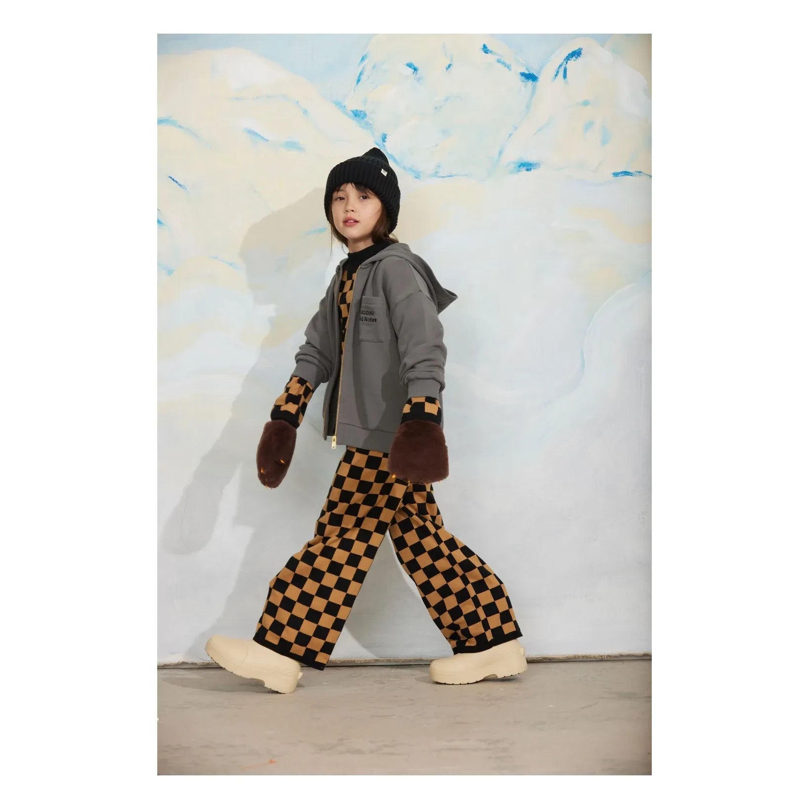 Mini Rodini - M.Rodini Fermuarlı Sweatshirt Organik Pamuk | Gri