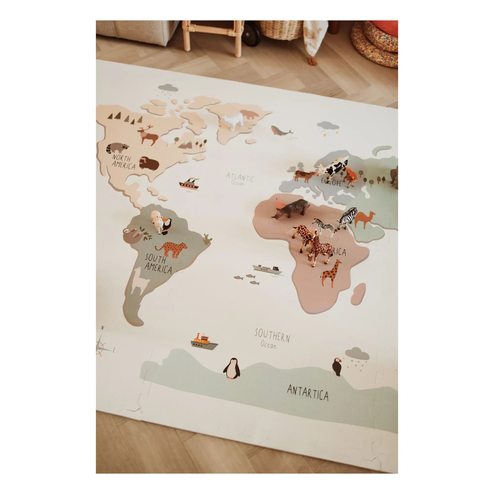 Play and Go - Tiloo modulare Spielmatte - Weltkarte